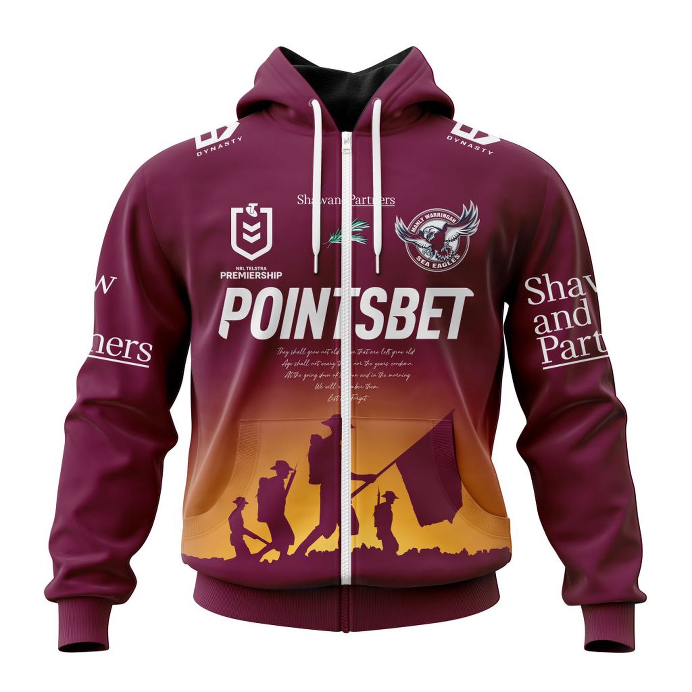 NRL Manly Warringah Sea Eagles Special ANZAC Day Kits 2023 3d Printed Hoodie 3d Printed Hoodie