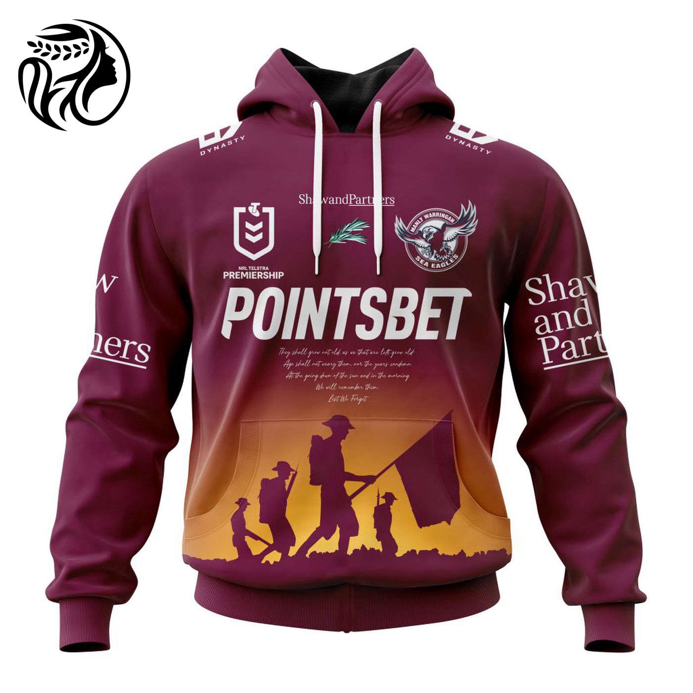 NRL Manly Warringah Sea Eagles Special ANZAC Day Kits 2023 3d Printed Hoodie 3d Printed Hoodie
