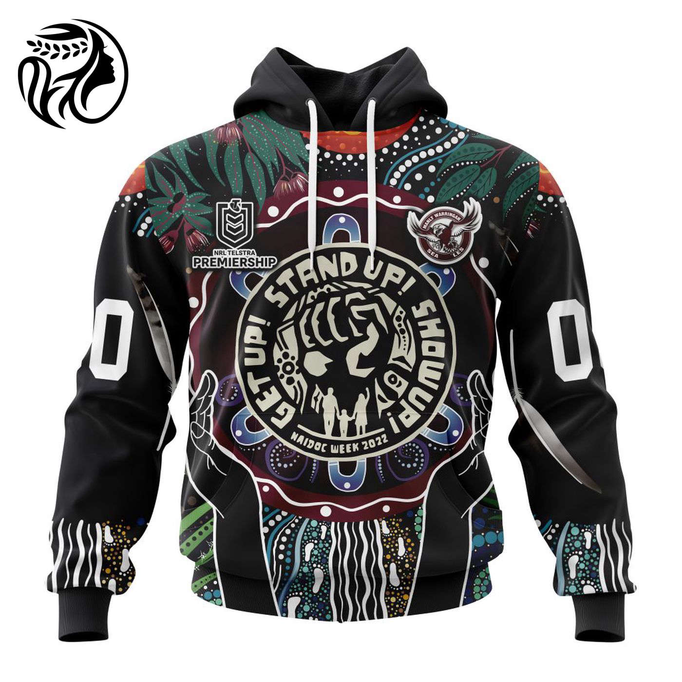 NRL Manly Warringah Sea Eagles | Specialized Concepts Kits For Naidoc Event V0122 3d Printed Hoodie 3d Printed Hoodie
