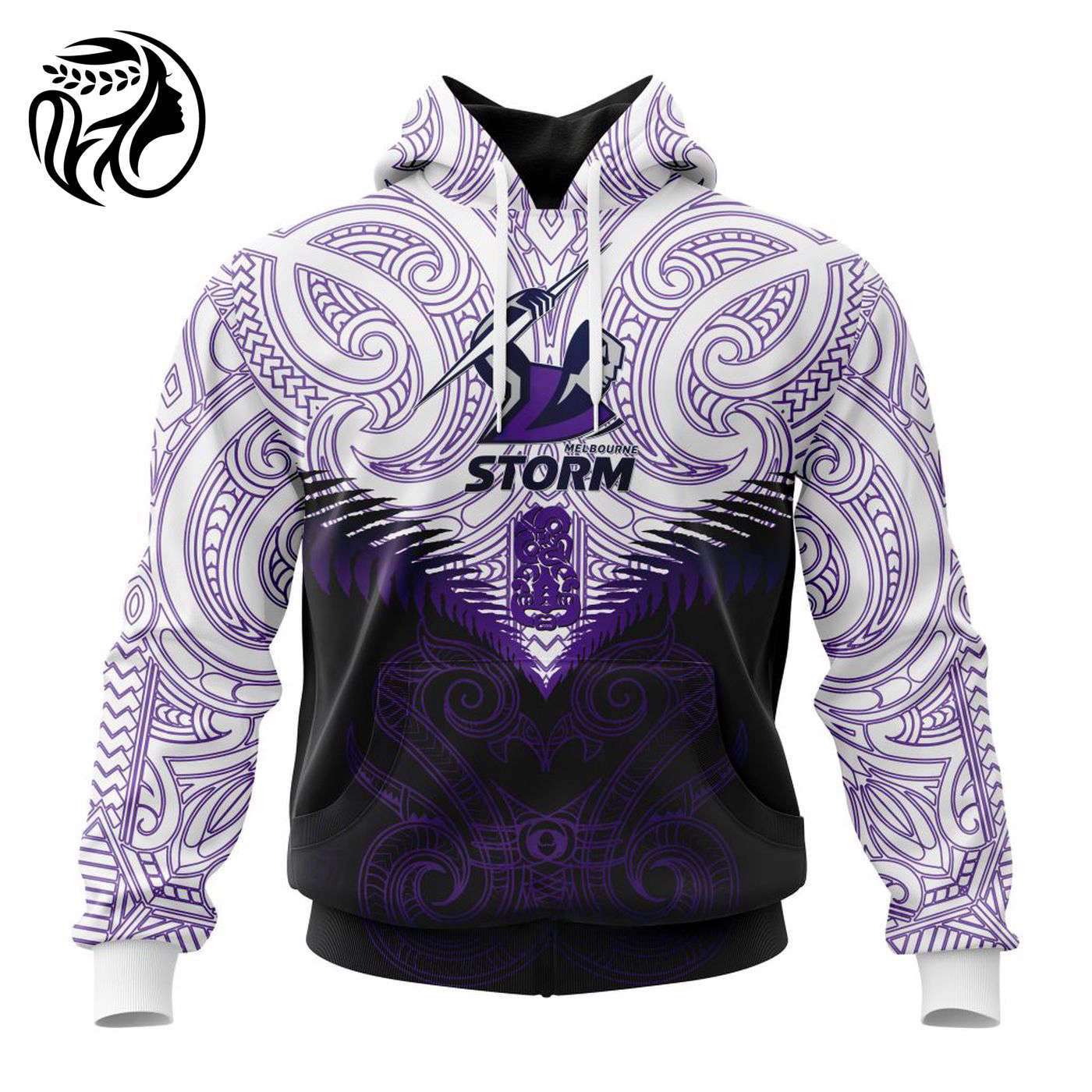 NRL Melbourne Storm Maori Manaia Special Kits ST2201 3d Printed Hoodie 3d Printed Hoodie