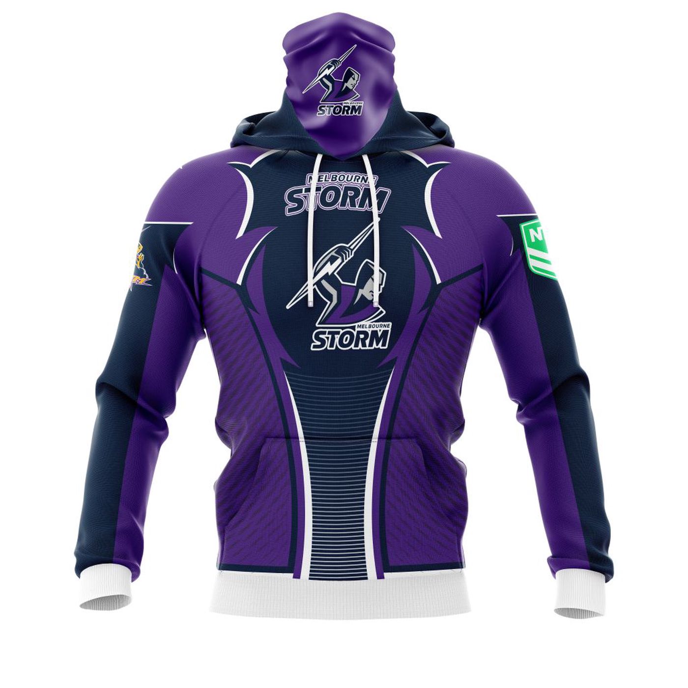 NRL Melbourne Storm | Specialized 2021 Concepts Kits 04 V1 3d Printed Hoodie 3d Printed Hoodie
