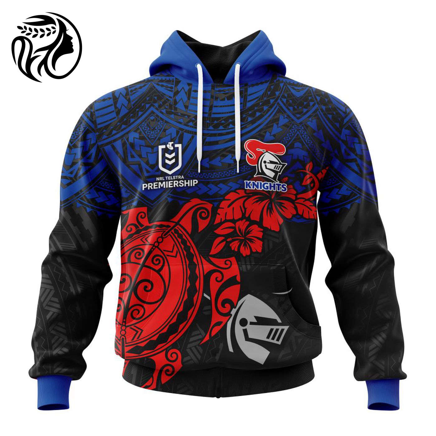 NRL Newcastle Knights Polynesian Concept Kits ST2202 3d Printed Hoodie 3d Printed Hoodie