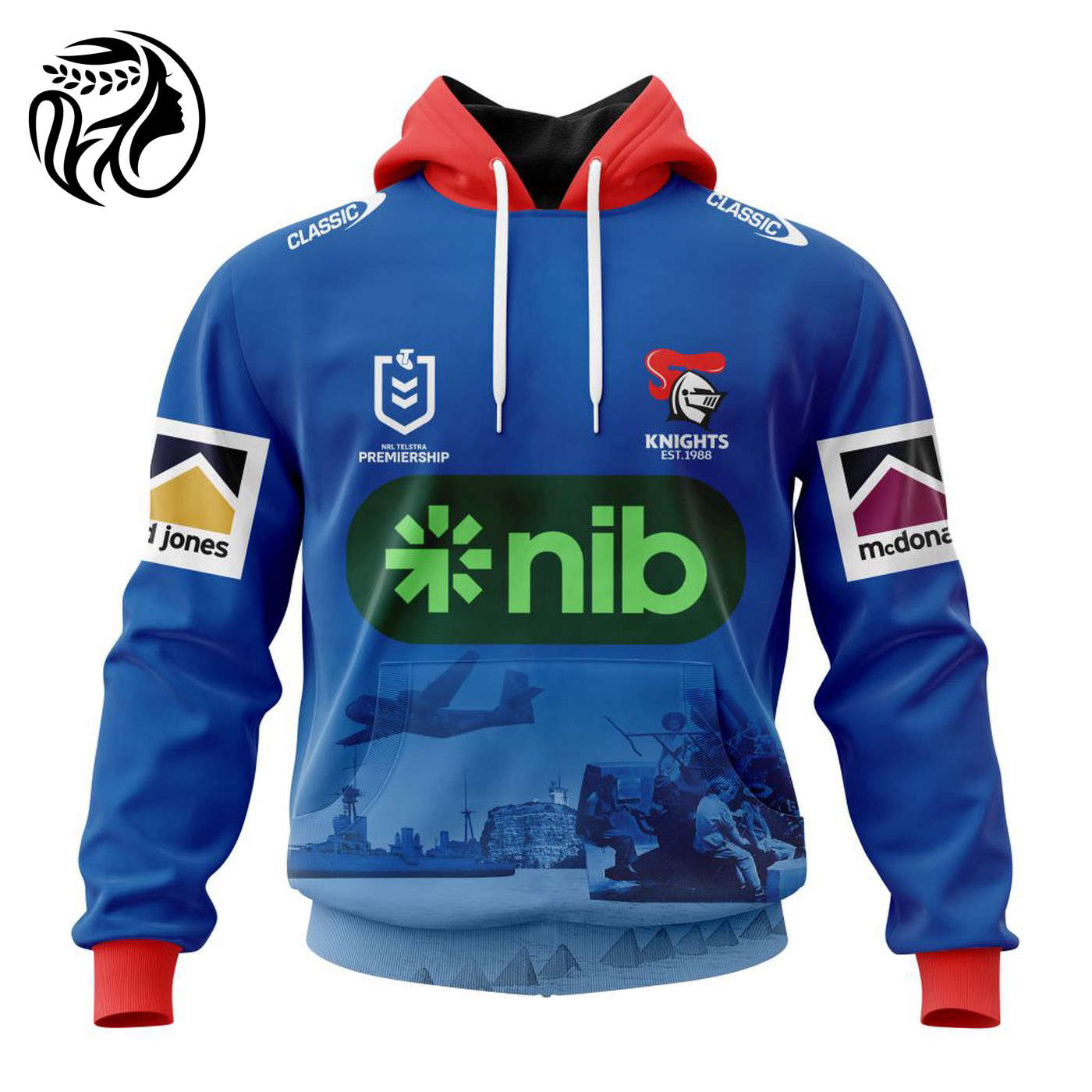 NRL Newcastle Knights Special ANZAC Day Kits 2023 3d Printed Hoodie 3d Printed Hoodie