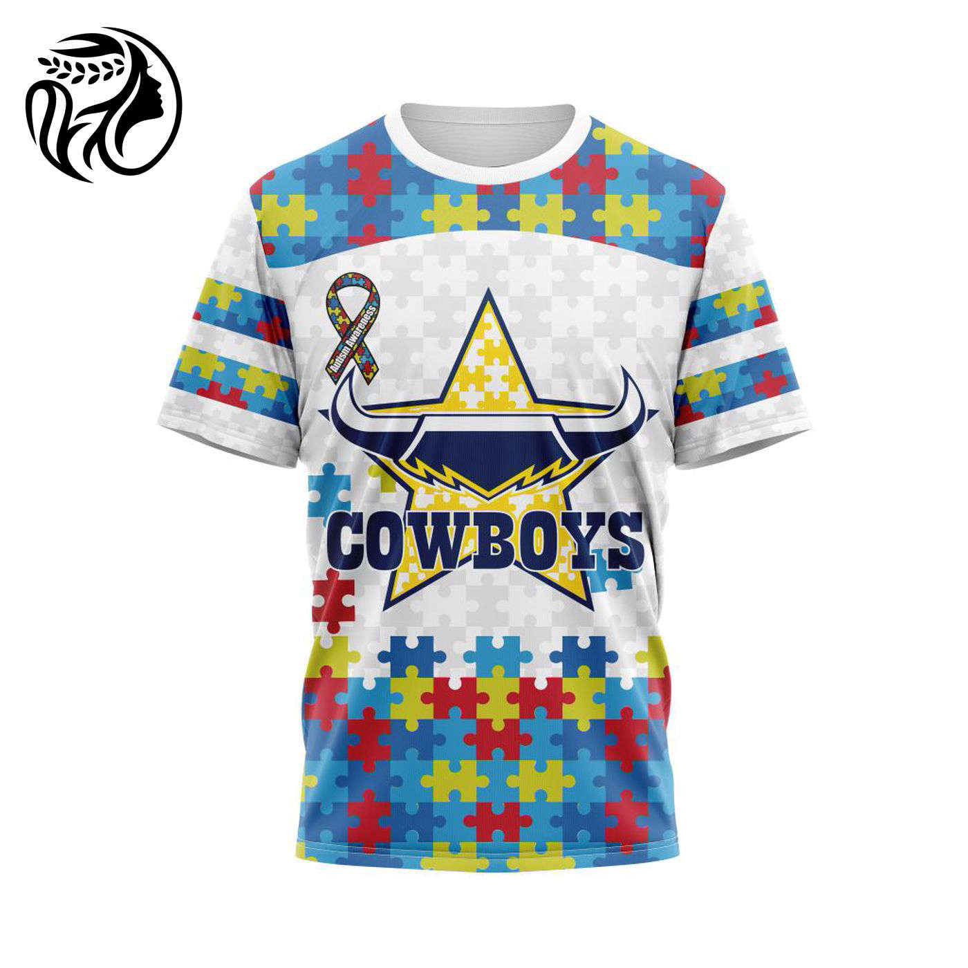 NRL North Queensland Cowboys Autism Awareness | Concept Kits 3d Printed Hoodie 3d Printed Hoodie