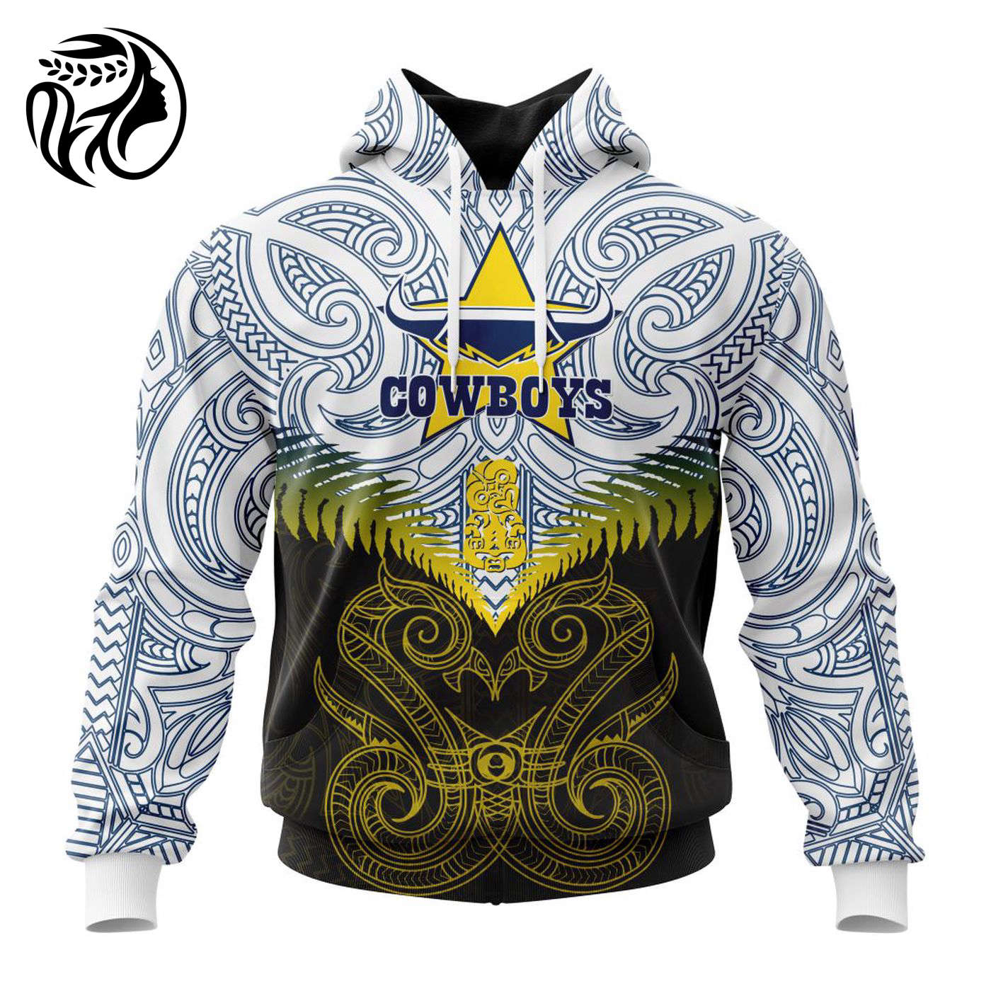 NRL North Queensland Cowboys Maori Manaia Special Kits ST2201 3d Printed Hoodie 3d Printed Hoodie