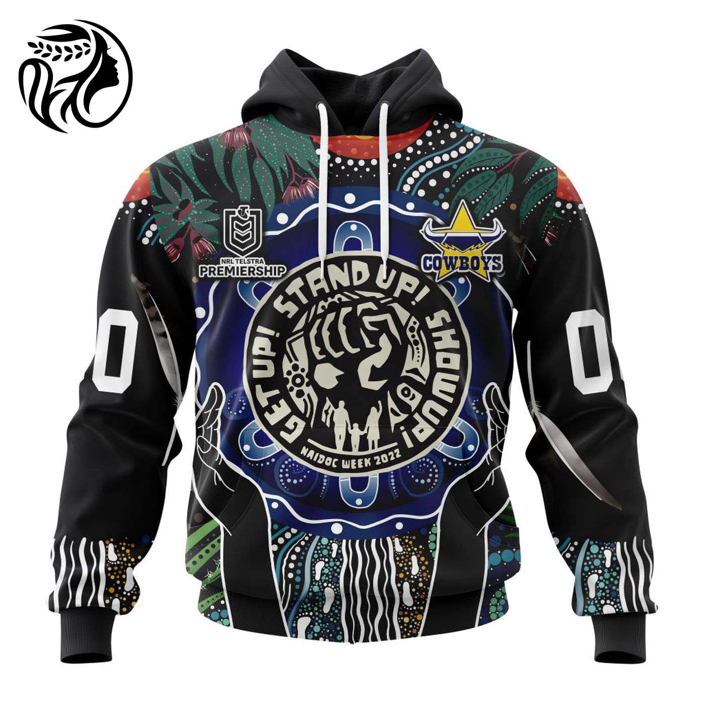 NRL North Queensland Cowboys | Specialized Concepts Kits For Naidoc Event V0122 3d Printed Hoodie 3d Printed Hoodie