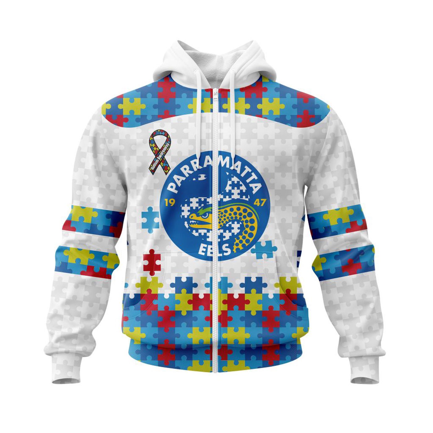 NRL Parramatta Eels Autism Awareness | Concept Kits 3d Printed Hoodie 3d Printed Hoodie