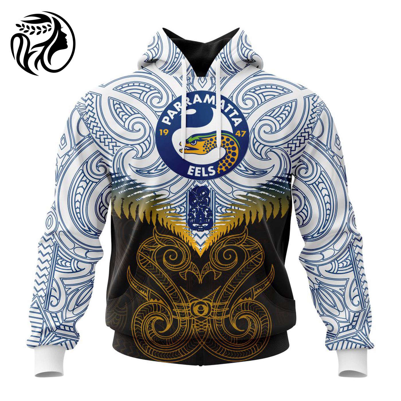NRL Parramatta Eels Maori Manaia Special Kits ST2201 3d Printed Hoodie 3d Printed Hoodie