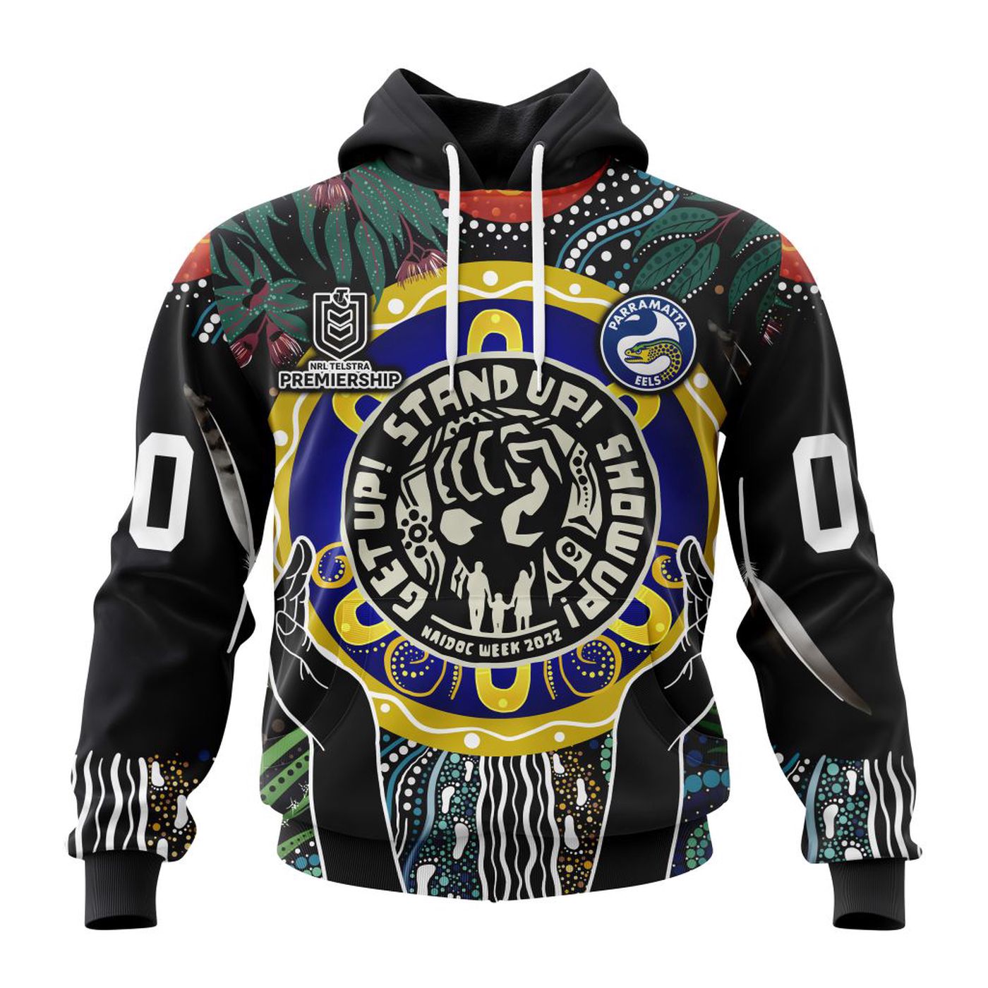 NRL Parramatta Eels | Specialized Concepts Kits For Naidoc Event V0122 3d Printed Hoodie 3d Printed Hoodie