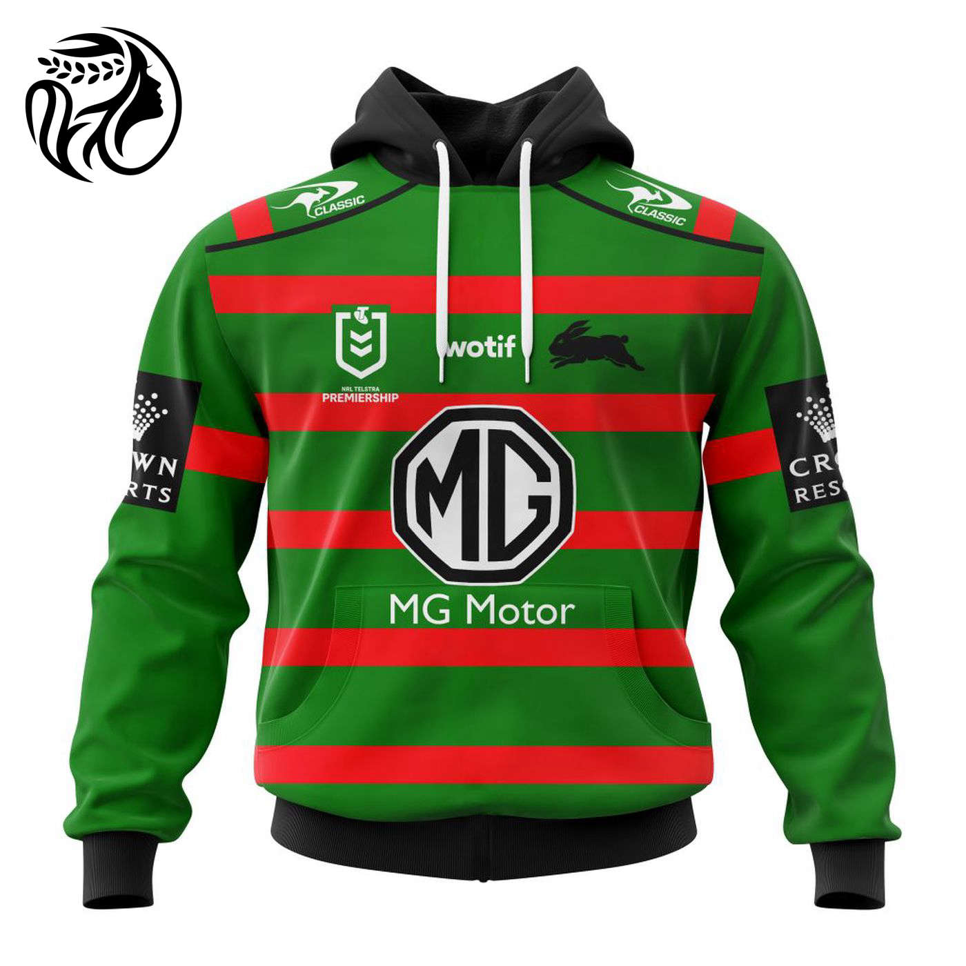 NRL South Sydney Rabbitohs Home Kits 2023 3d Printed Hoodie 3d Printed Hoodie