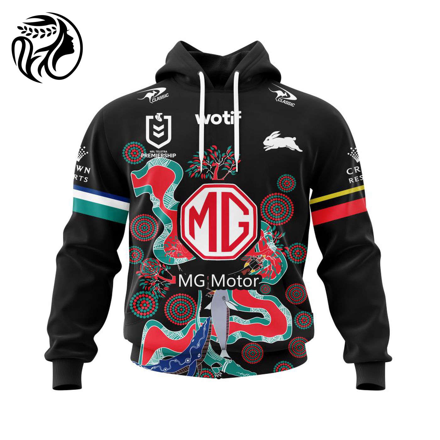 NRL South Sydney Rabbitohs Indigenous Kits 2022 3d Printed Hoodie 3d Printed Hoodie