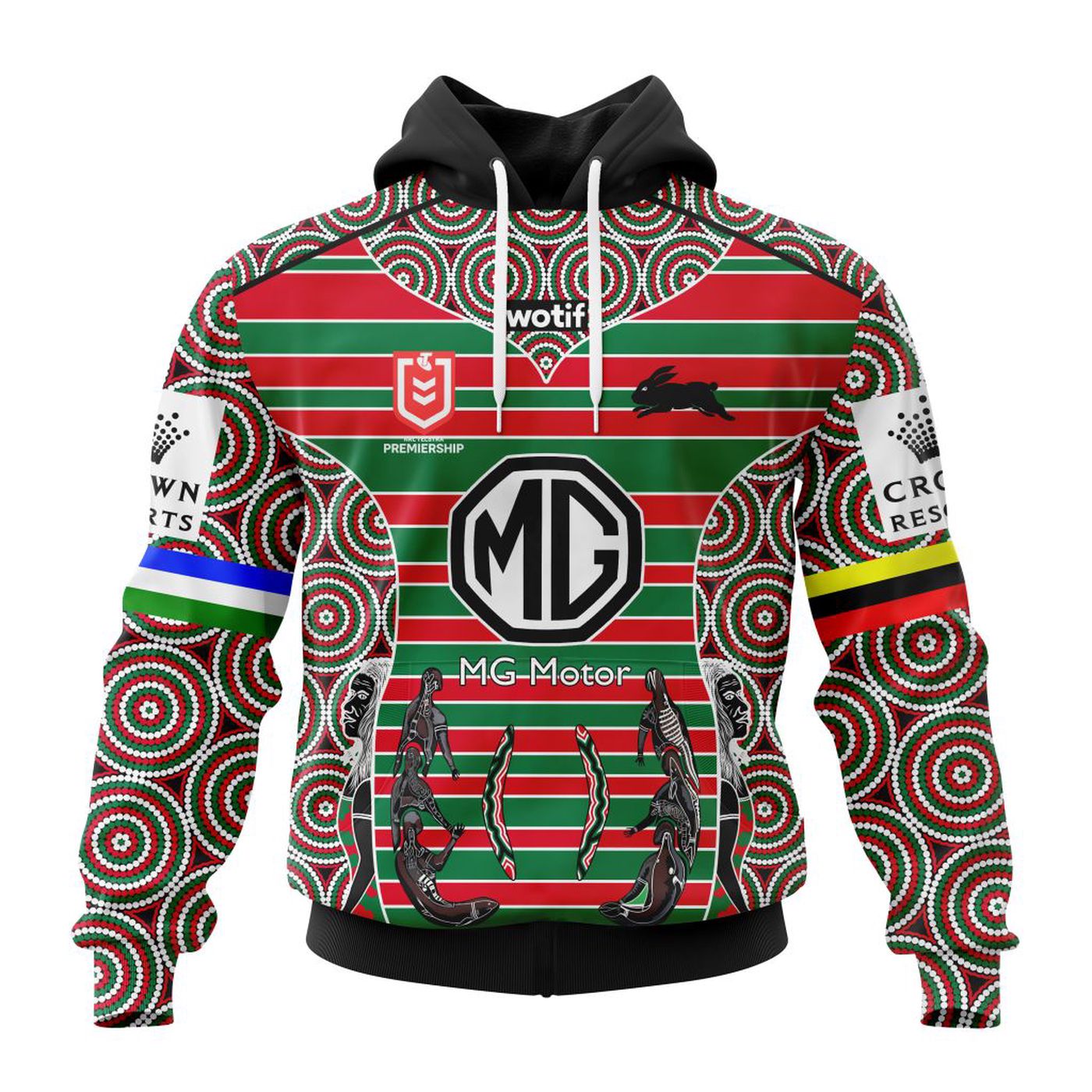 NRL South Sydney Rabbitohs Indigenous Kits 2023 3d Printed Hoodie 3d Printed Hoodie