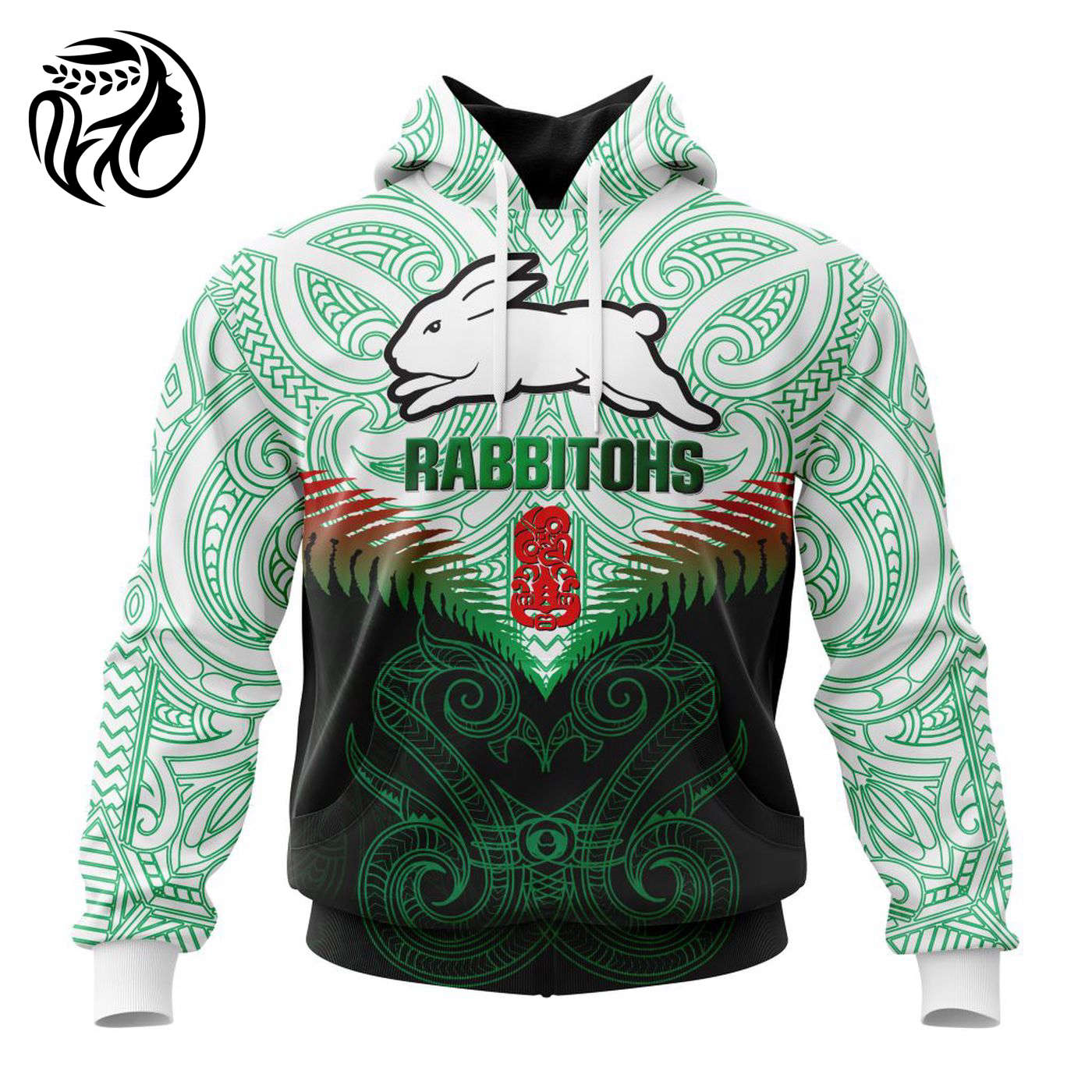 NRL South Sydney Rabbitohs Maori Manaia Special Kits ST2201 3d Printed Hoodie 3d Printed Hoodie