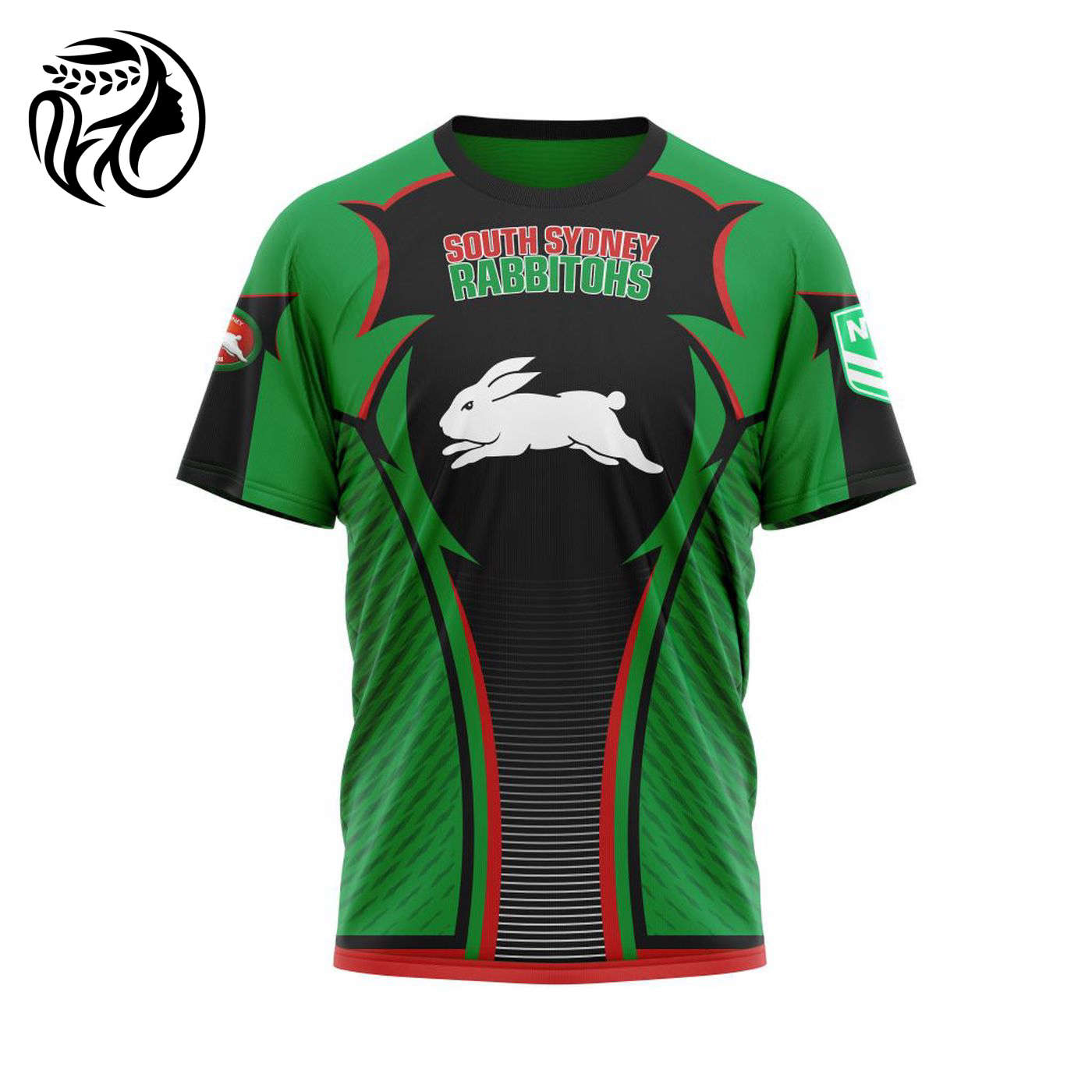 NRL South Sydney Rabbitohs | Specialized 2021 Concepts Kits 04 3d Printed Hoodie 3d Printed Hoodie