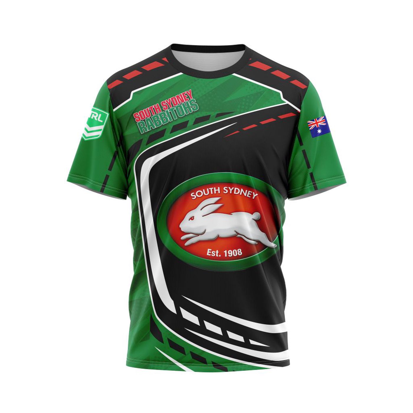NRL South Sydney Rabbitohs | Specialized 2021 Concepts Kits 3d Printed Hoodie 3d Printed Hoodie