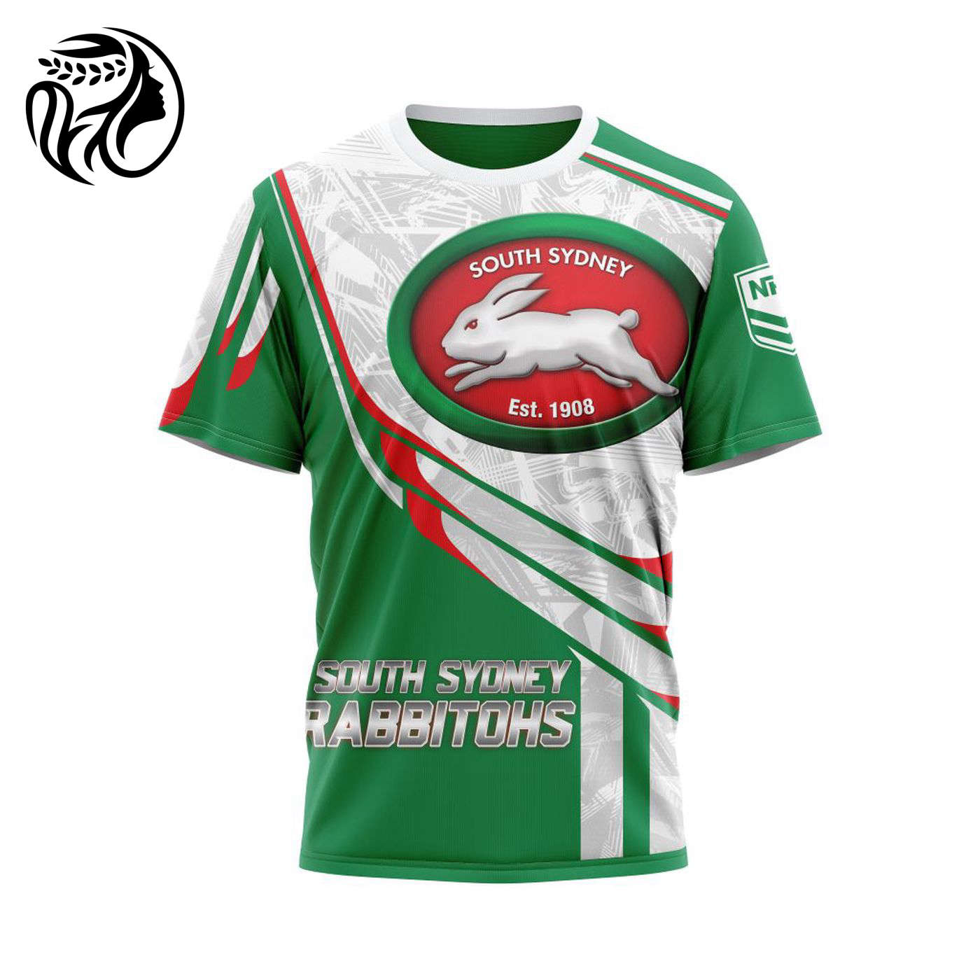 NRL South Sydney Rabbitohs | Specialized 2021 Concepts Kits V6 3d Printed Hoodie 3d Printed Hoodie