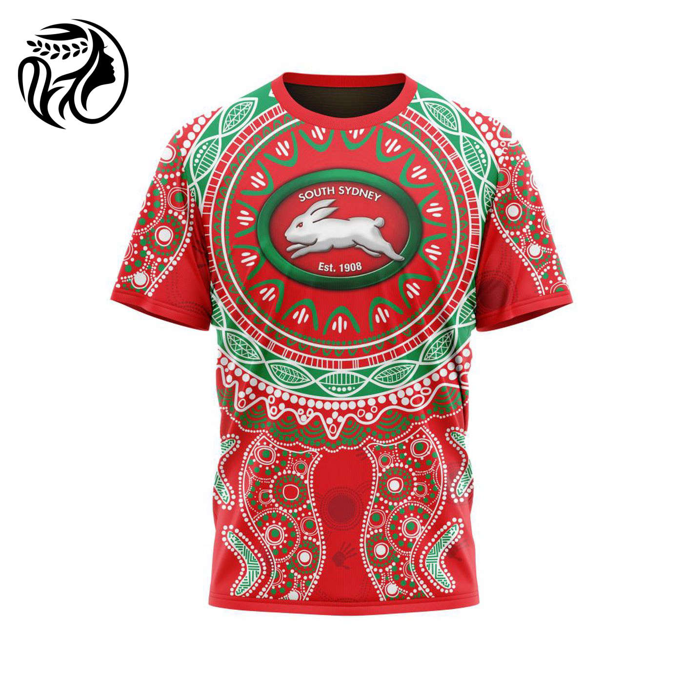 NRL South Sydney Rabbitohs  | Specialized 2021 Maori Concepts Kits V7 3d Printed Hoodie 3d Printed Hoodie