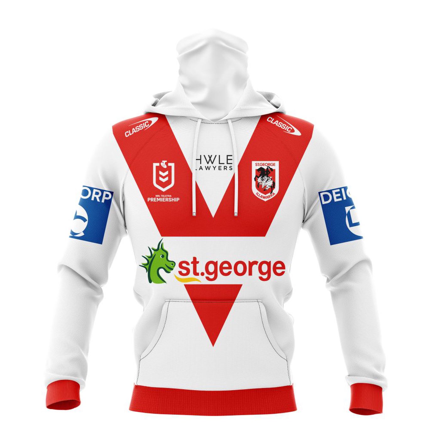 NRL St. George Illawarra Dragons Home Kits 2023 3d Printed Hoodie 3d Printed Hoodie