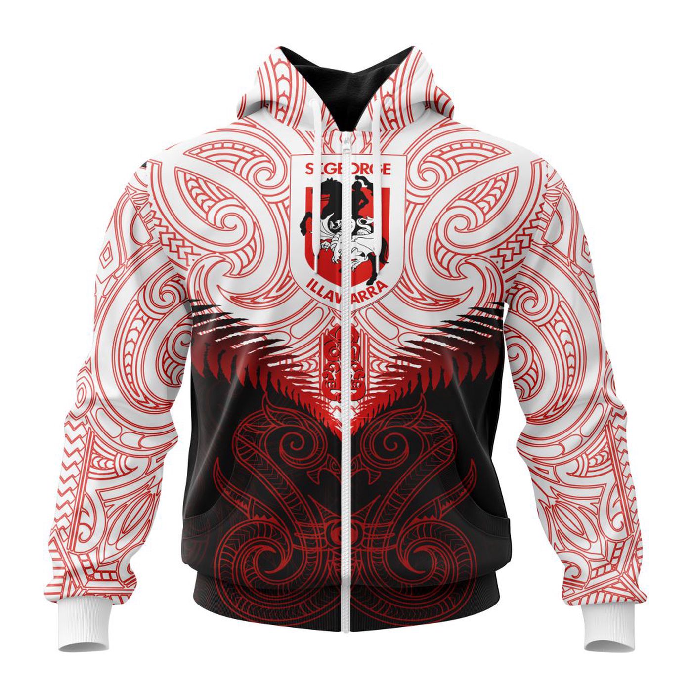 NRL St. George Illawarra Dragons Maori Manaia Special Kits ST2201 3d Printed Hoodie 3d Printed Hoodie