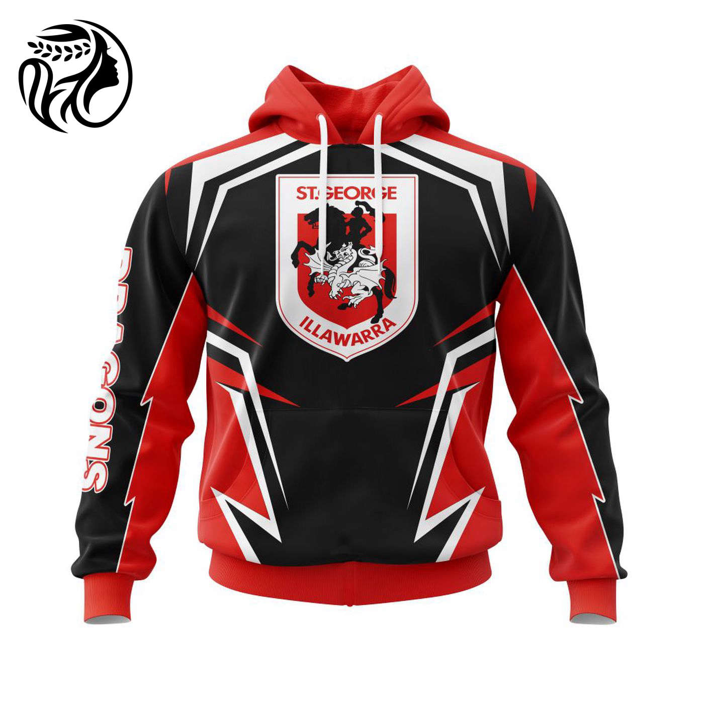 NRL St. George Illawarra Dragons Special Concept Kits ST2201 3d Printed Hoodie 3d Printed Hoodie