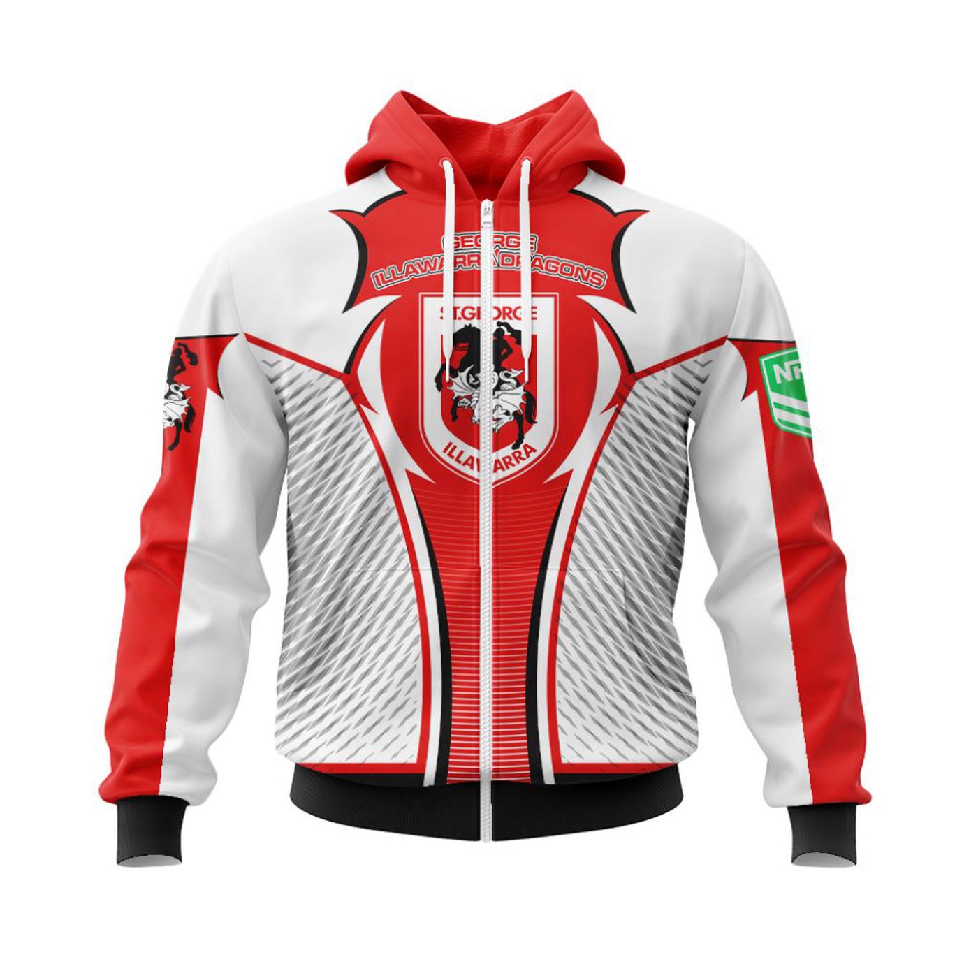 NRL St. George Illawarra Dragons | Specialized 2021 Concepts Kits 04 3d Printed Hoodie 3d Printed Hoodie
