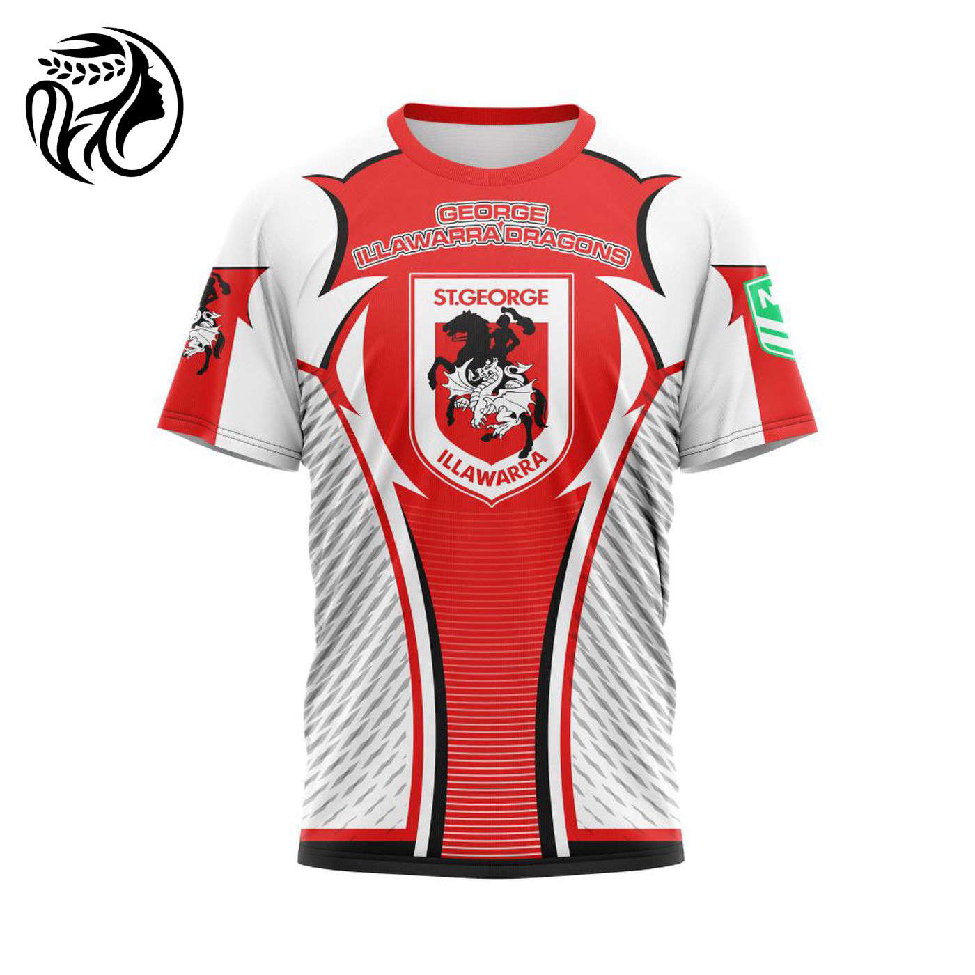 NRL St. George Illawarra Dragons | Specialized 2021 Concepts Kits 04 3d Printed Hoodie 3d Printed Hoodie