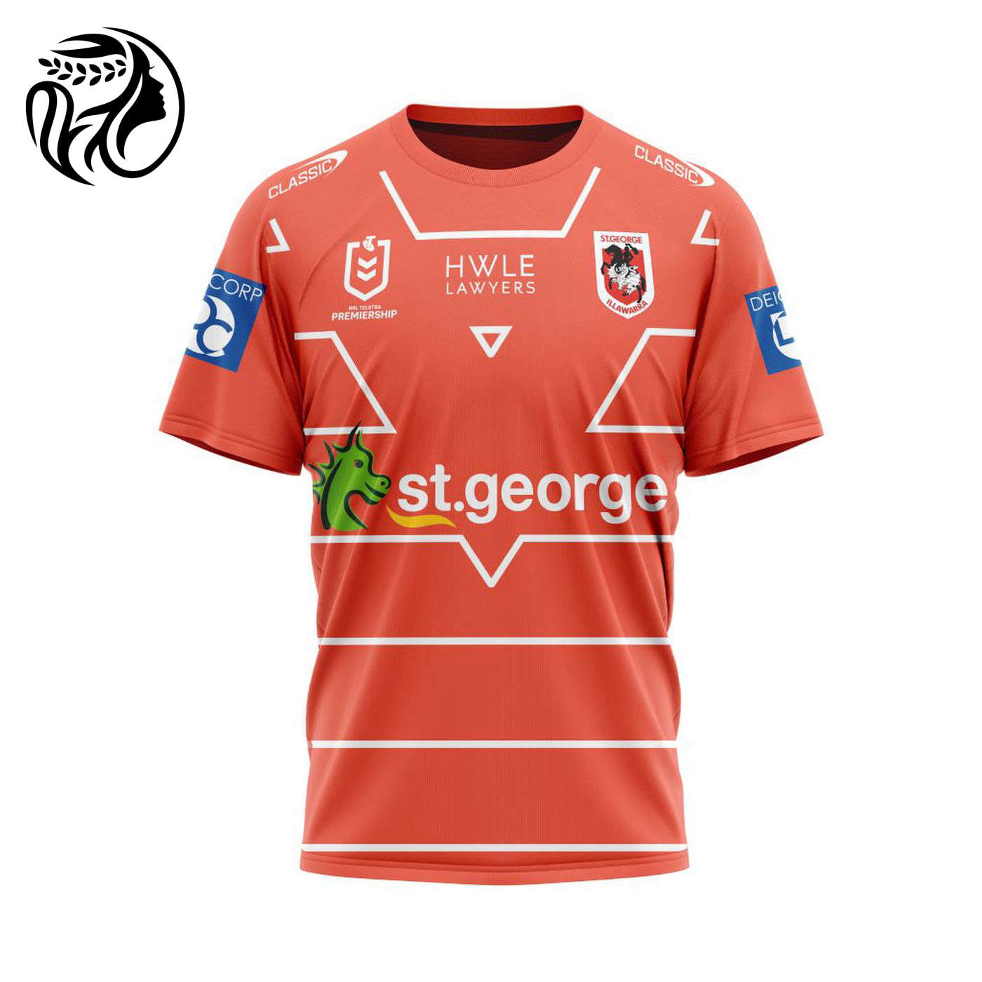 NRL St. George Illawarra Dragons | Specialized 2022 Away Kits 3d Printed Hoodie 3d Printed Hoodie