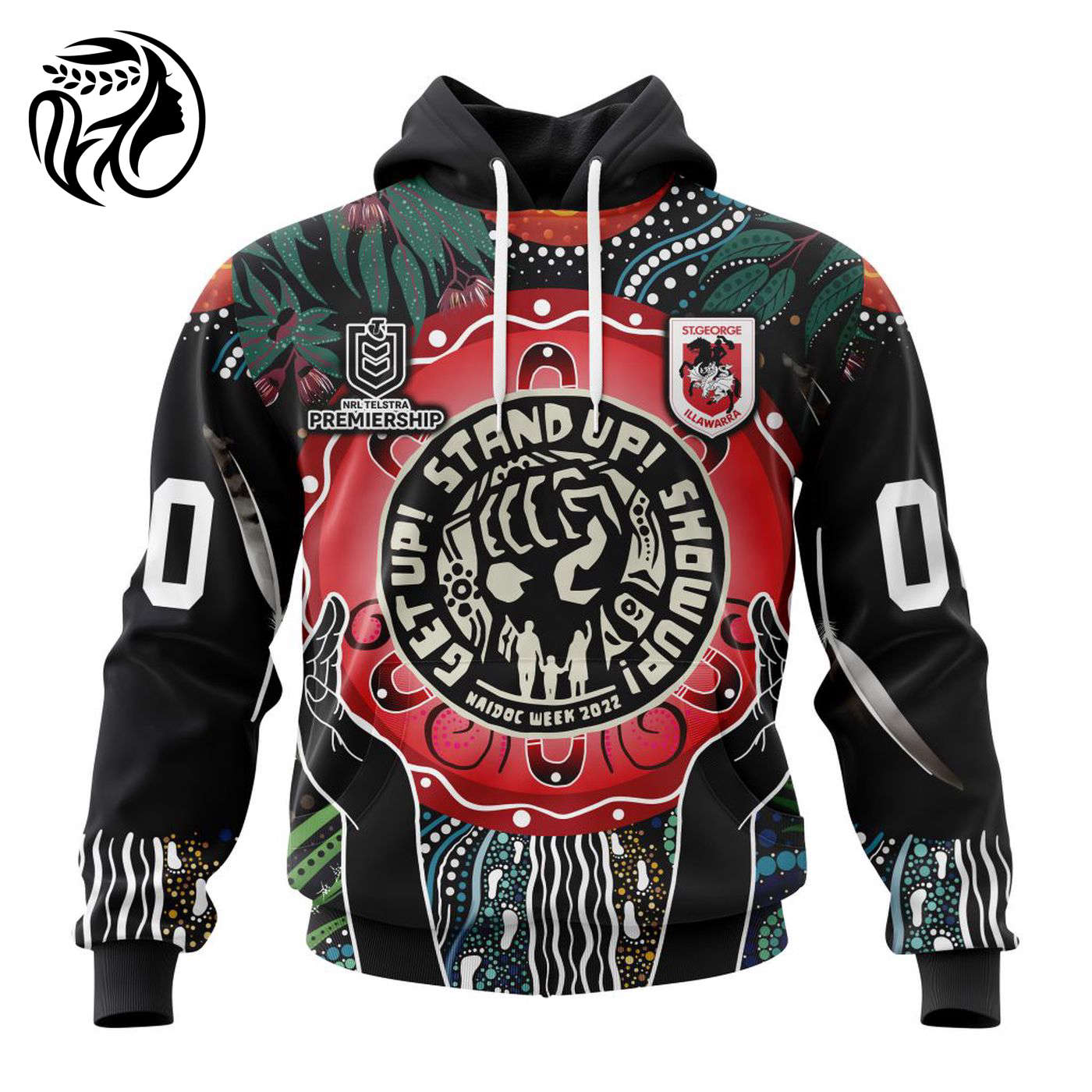 NRL St. George Illawarra Dragons | Specialized Concepts Kits For Naidoc Event V0122 3d Printed Hoodie 3d Printed Hoodie