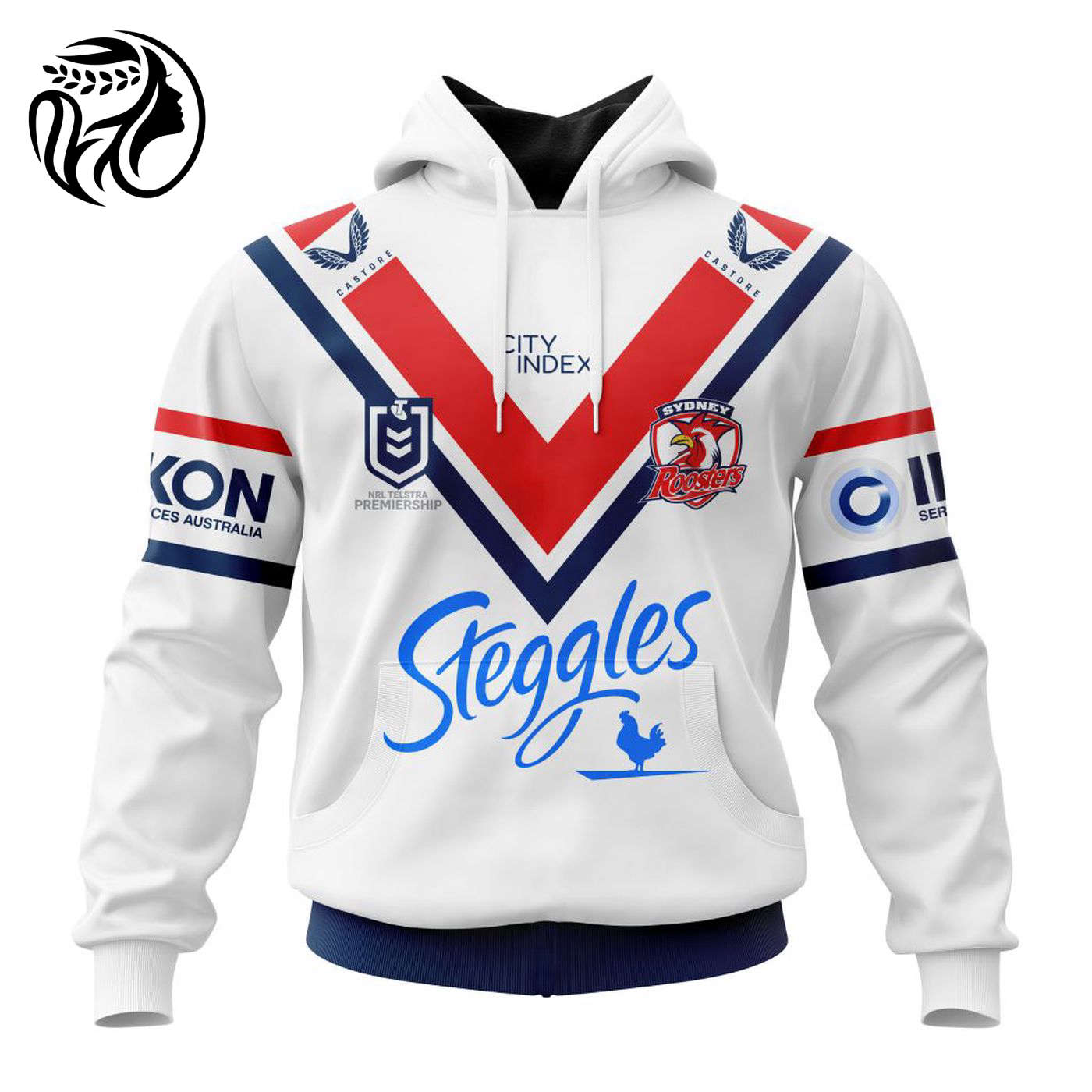 NRL Sydney Roosters Away Kits 2023 3d Printed Hoodie 3d Printed Hoodie