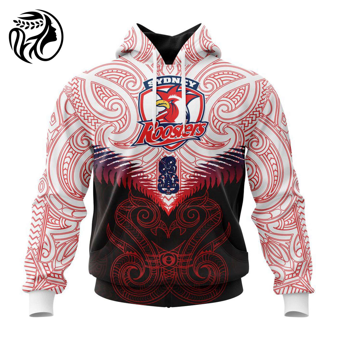 NRL Sydney Roosters Maori Manaia Special Kits ST2201 3d Printed Hoodie 3d Printed Hoodie