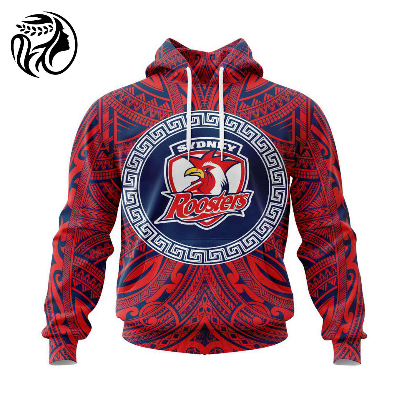 NRL Sydney Roosters Polynesian Concept Kits ST2201 3d Printed Hoodie 3d Printed Hoodie