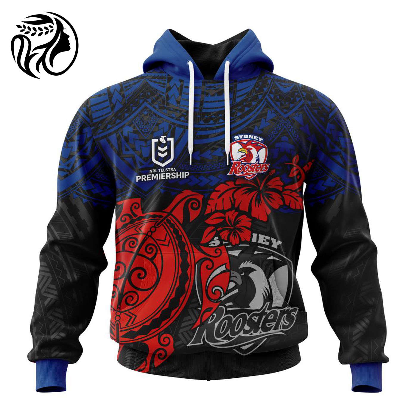 NRL Sydney Roosters Polynesian Concept Kits ST2202 3d Printed Hoodie 3d Printed Hoodie