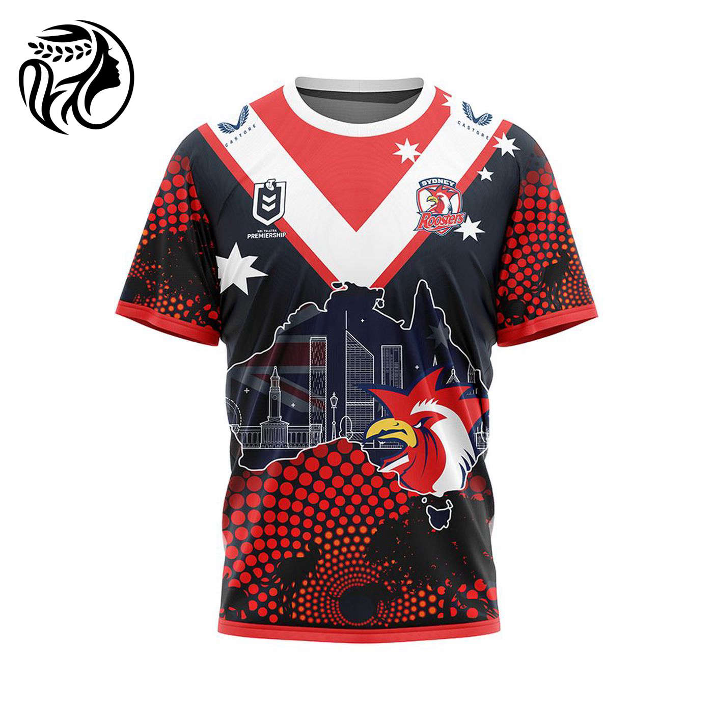 NRL Sydney Roosters | Specialized Concepts For Australia’s Day Kits V0122 3d Printed Hoodie 3d Printed Hoodie