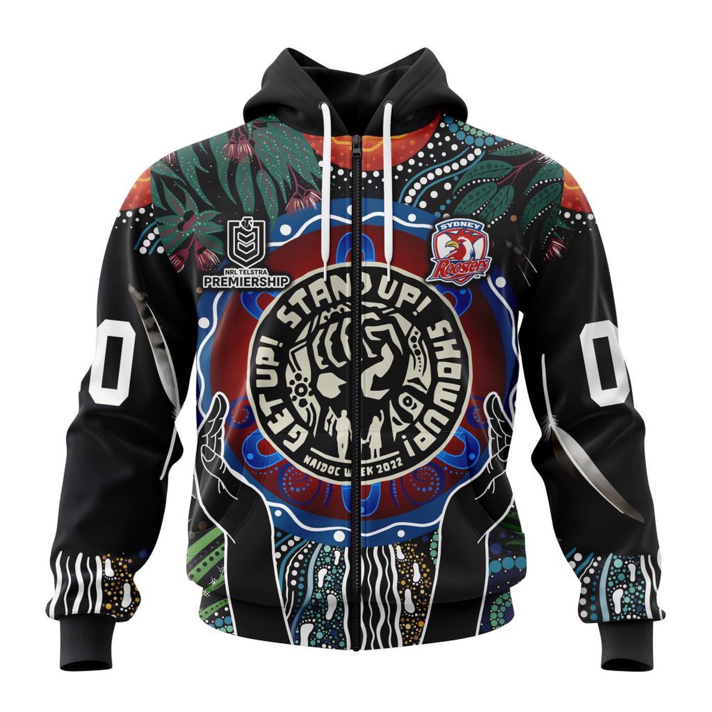 NRL Sydney Roosters | Specialized Concepts Kits For Naidoc Event V0122 3d Printed Hoodie 3d Printed Hoodie