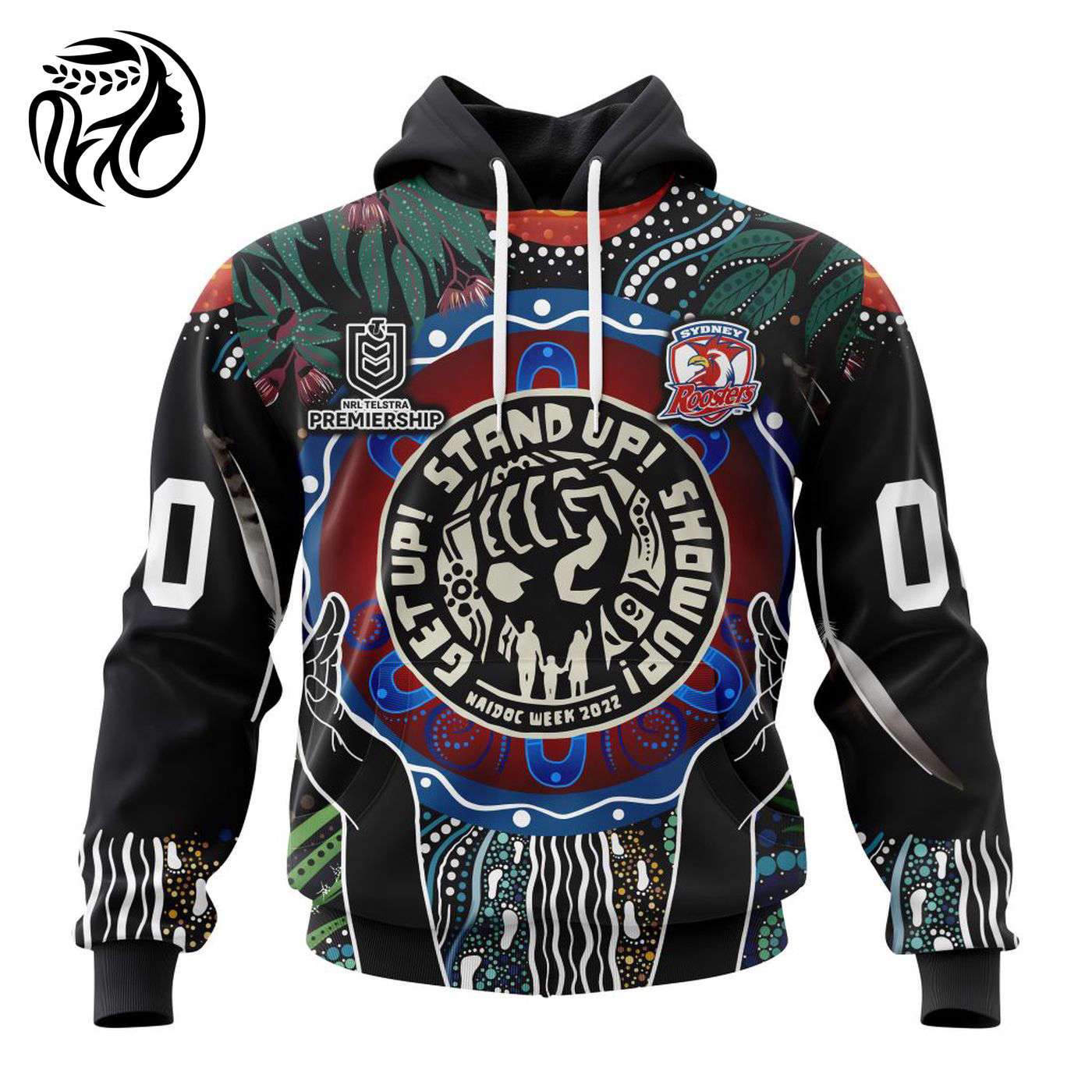 NRL Sydney Roosters | Specialized Concepts Kits For Naidoc Event V0122 3d Printed Hoodie 3d Printed Hoodie