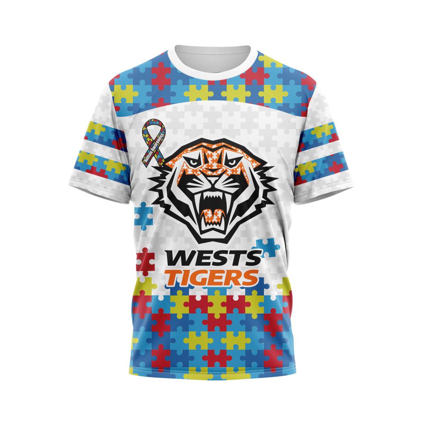 NRL Wests Tigers Autism Awareness | Concept Kits 3d Printed Hoodie 3d Printed Hoodie