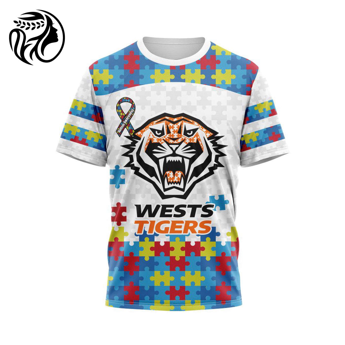 NRL Wests Tigers Autism Awareness | Concept Kits 3d Printed Hoodie 3d Printed Hoodie
