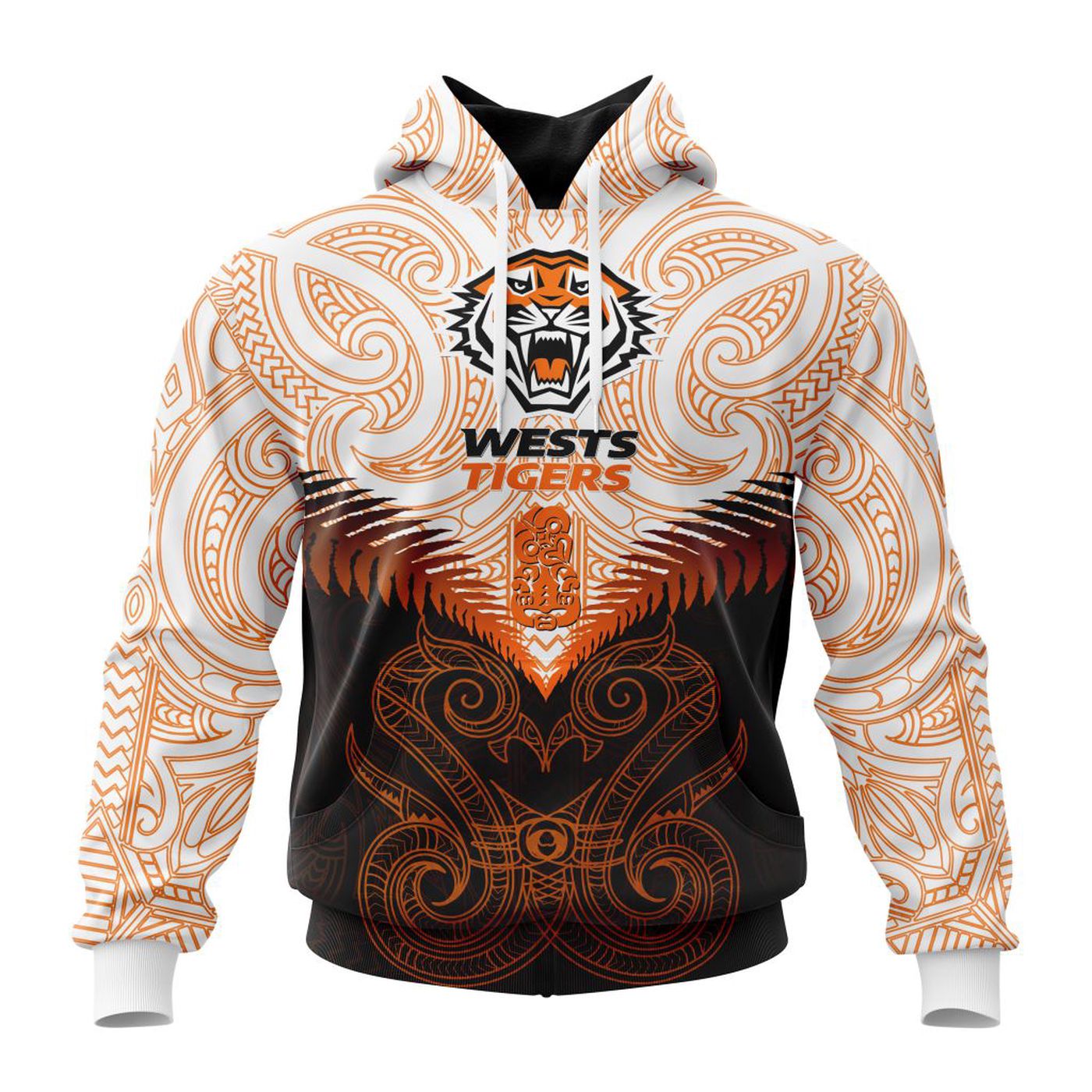 NRL Wests Tigers Maori Manaia Special Kits ST2201 3d Printed Hoodie 3d Printed Hoodie