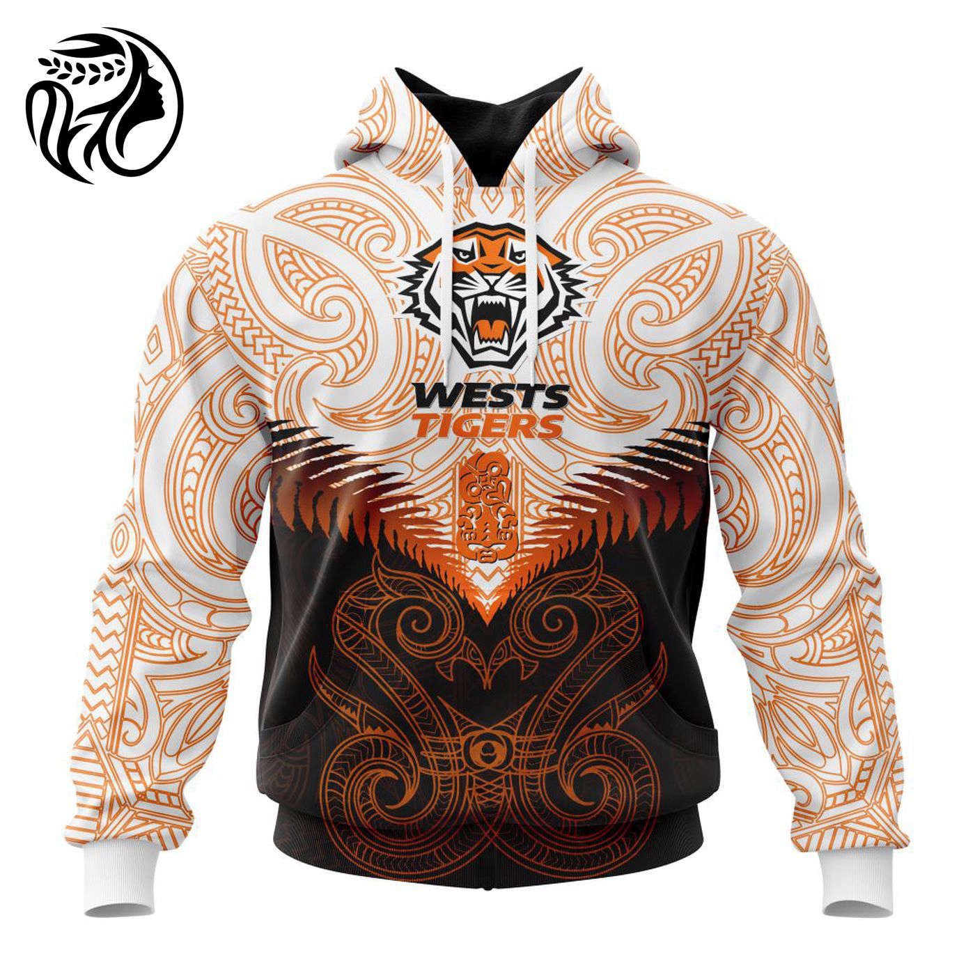 NRL Wests Tigers Maori Manaia Special Kits ST2201 3d Printed Hoodie 3d Printed Hoodie