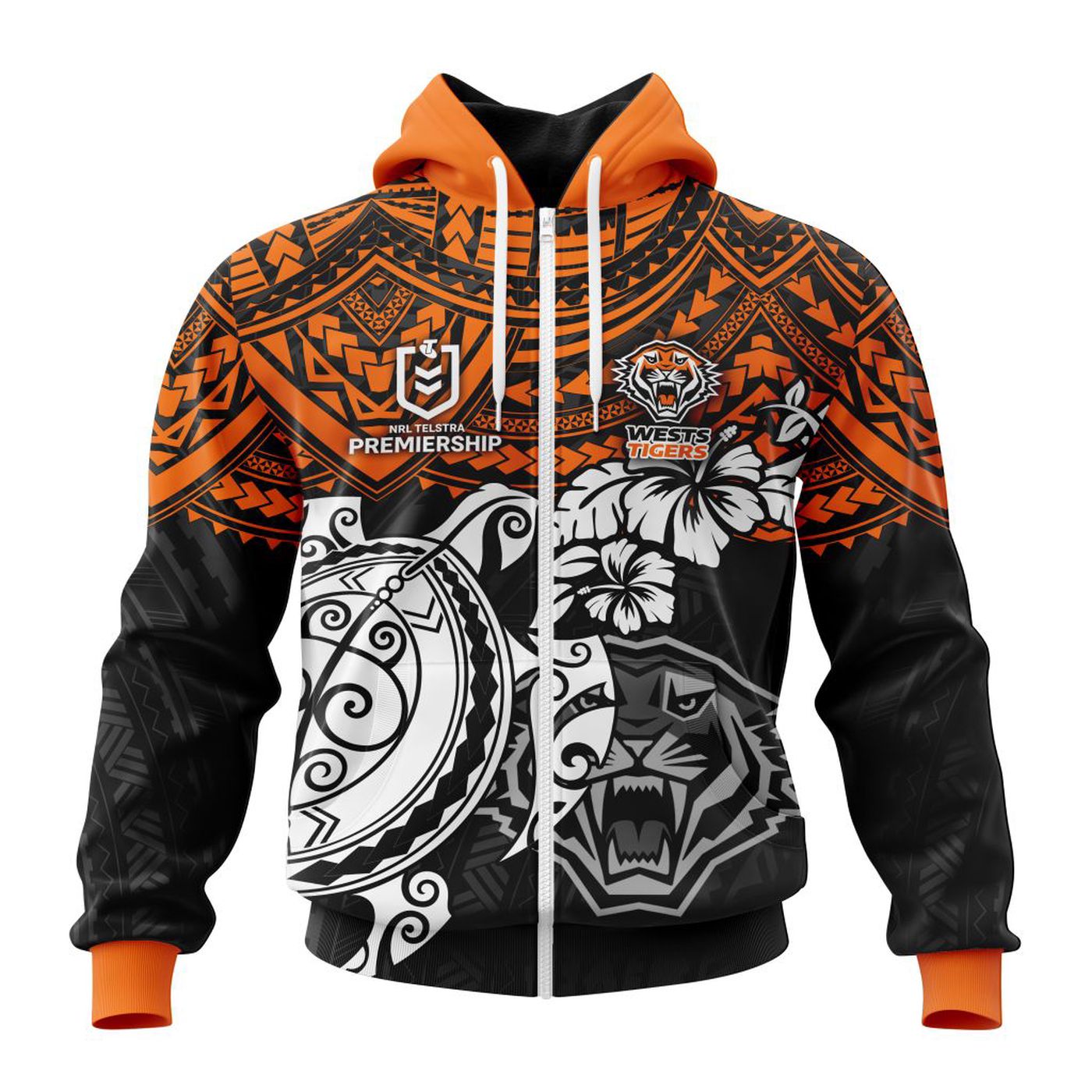 NRL Wests Tigers Polynesian Concept Kits ST2202 3d Printed Hoodie 3d Printed Hoodie