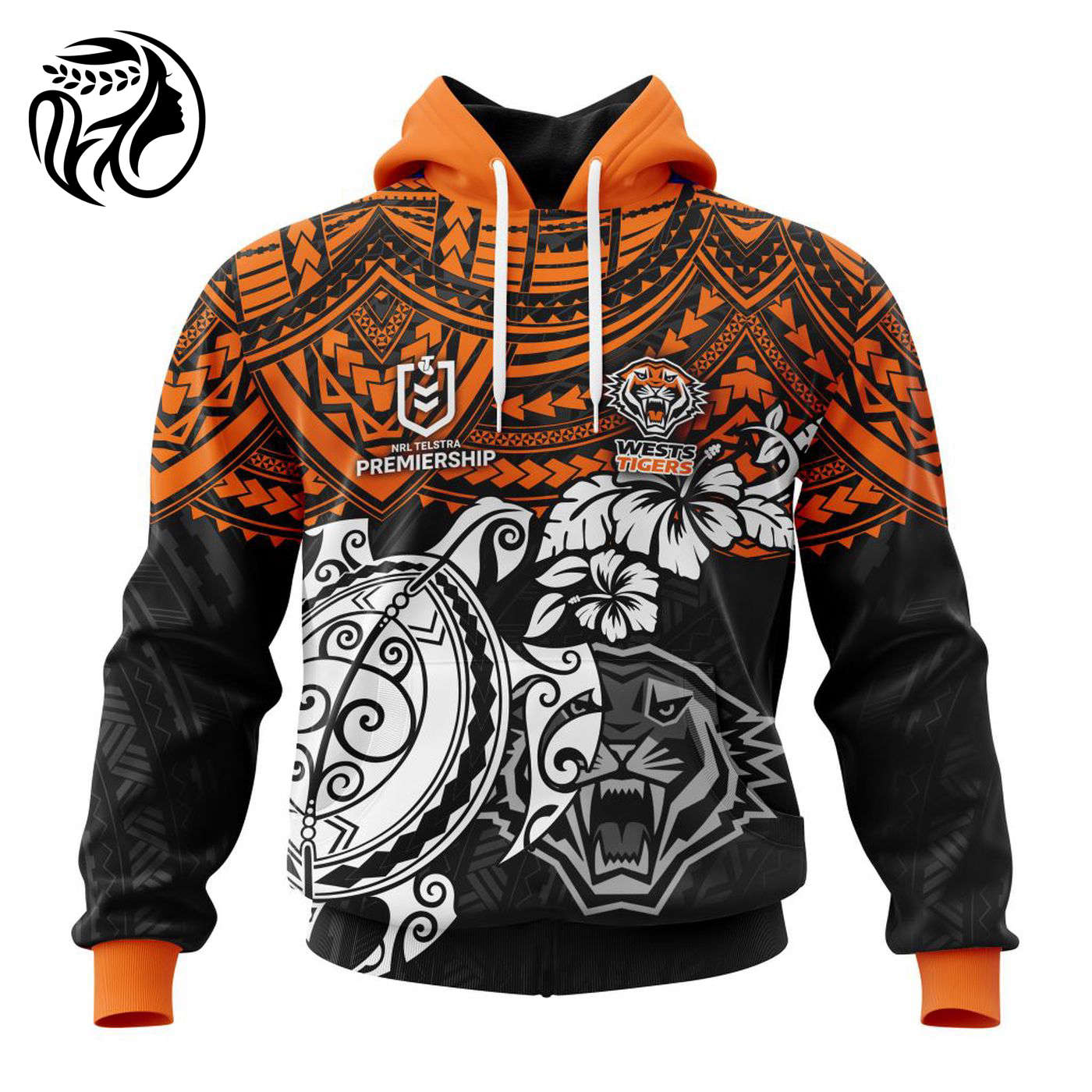 NRL Wests Tigers Polynesian Concept Kits ST2202 3d Printed Hoodie 3d Printed Hoodie