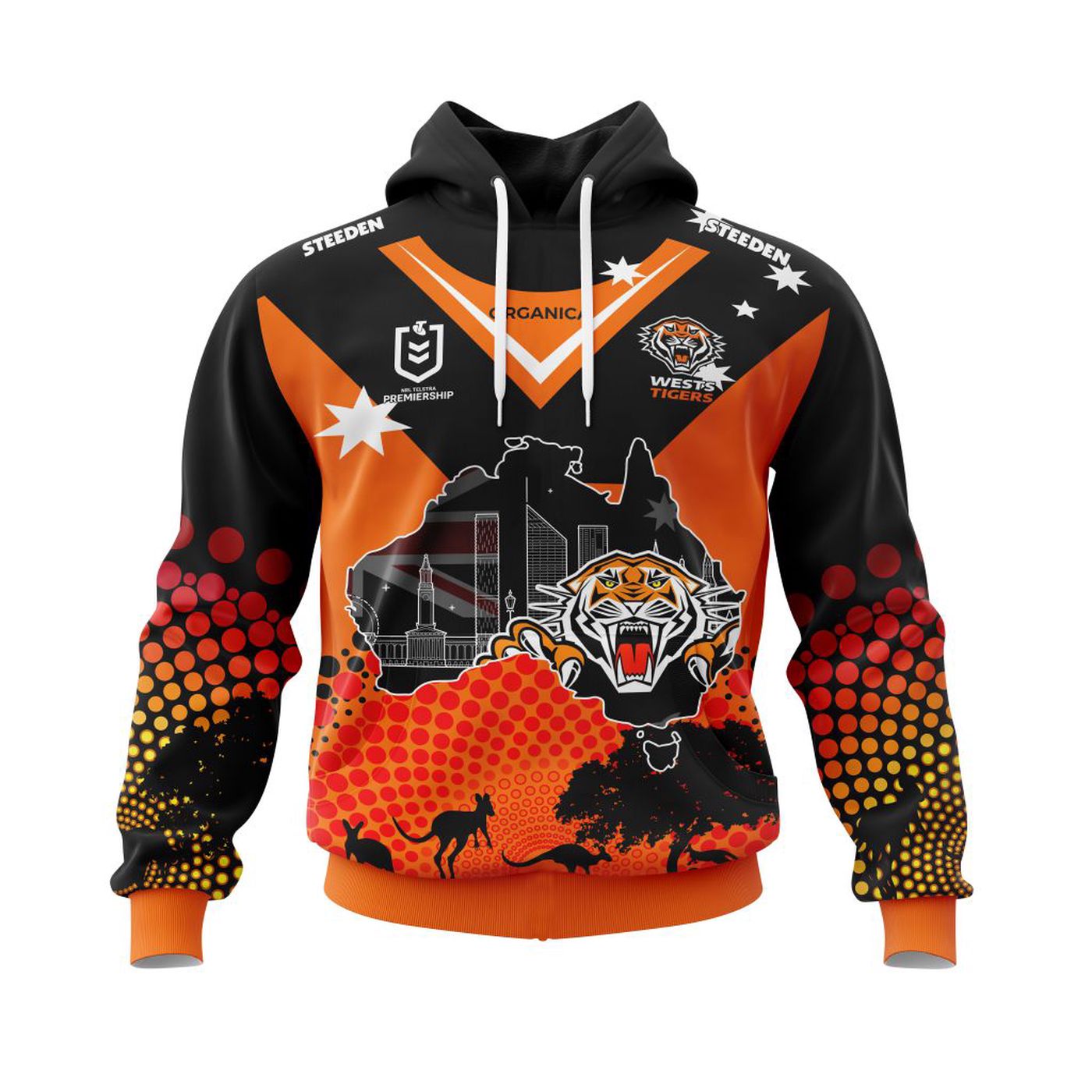 NRL Wests Tigers | Specialized Concepts For Australia’s Day Kits V0122 3d Printed Hoodie 3d Printed Hoodie