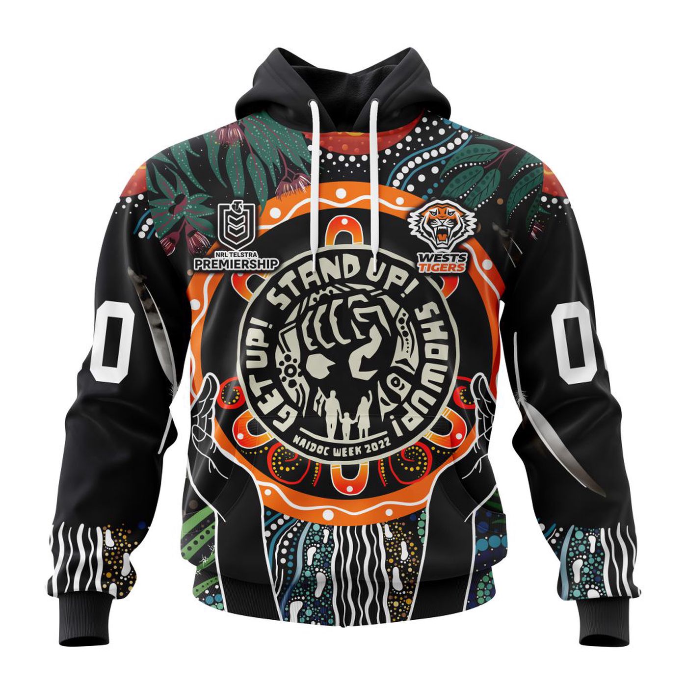 NRL Wests Tigers | Specialized Concepts Kits For Naidoc Event V0122 3d Printed Hoodie 3d Printed Hoodie