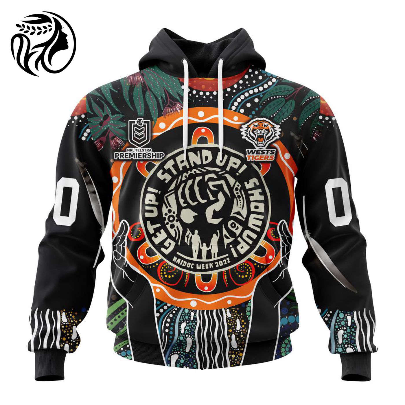 NRL Wests Tigers | Specialized Concepts Kits For Naidoc Event V0122 3d Printed Hoodie 3d Printed Hoodie