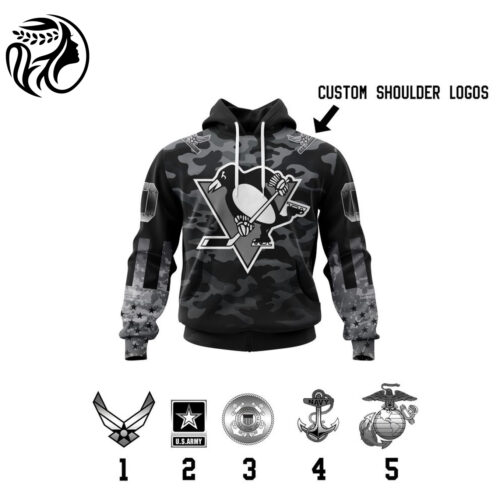 Pittsburgh Penguins | Specialized Kits With Camo Color And You Can Customs YourService Branches 3d Printed Hoodie 3d Printed Hoodie