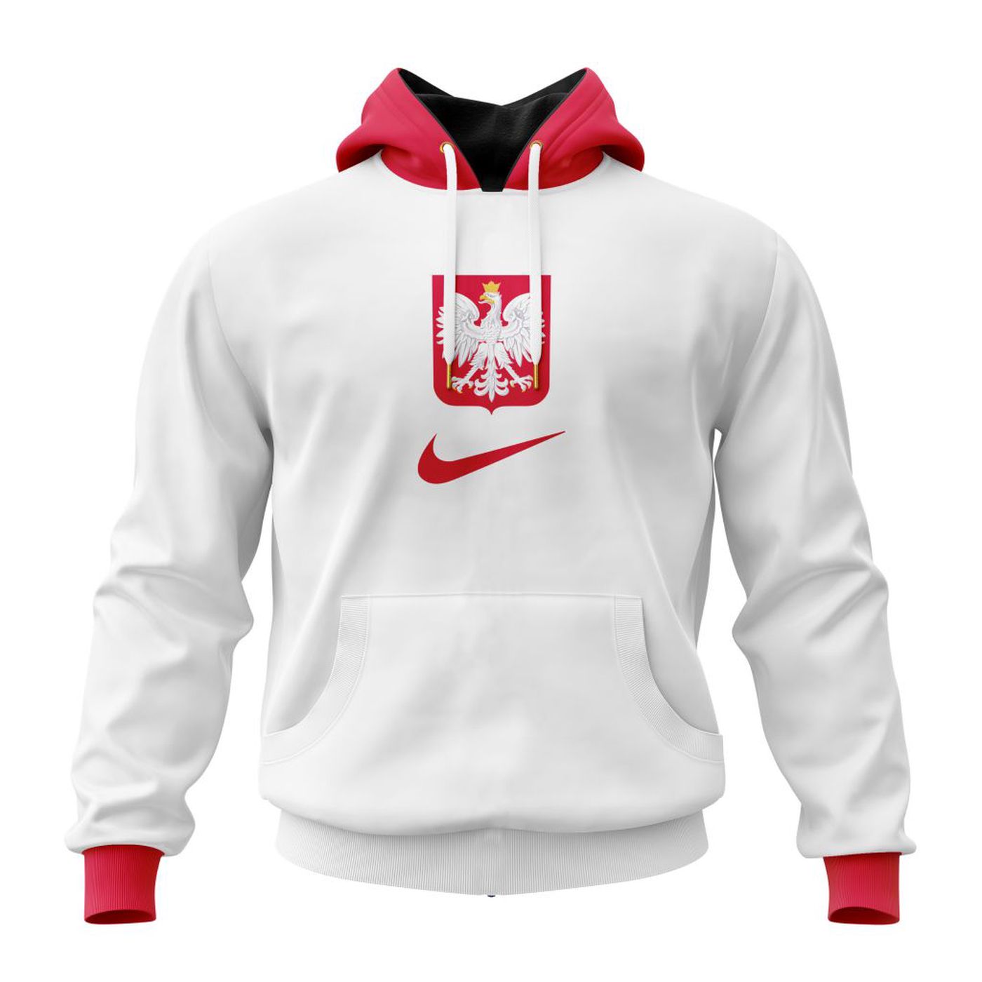 Poland National Football Team Personalized 2024 Home Kits 3d Printed Hoodie 3d Printed Hoodie