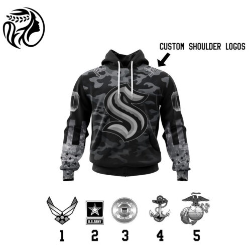 Seattle Kraken | Specialized Kits With Camo Color And You Can Customs YourService Branches 3d Printed Hoodie 3d Printed Hoodie