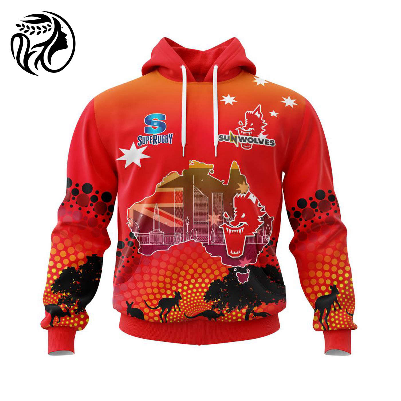 SUNWOLVES SUPER RUGBY | Specialized Concepts For Australia’s Day Kits V0122 3d Printed Hoodie 3d Printed Hoodie