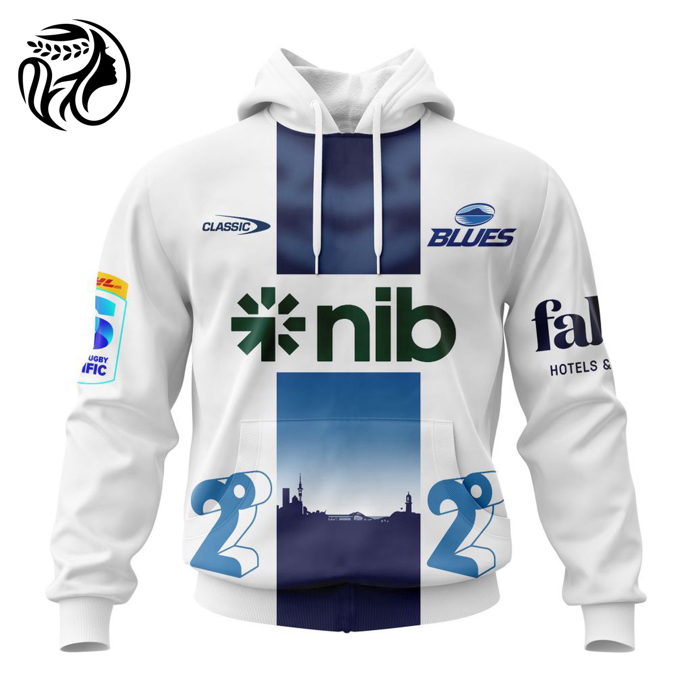 Super Rugby Auckland Blues Personalized 2024 Away Kits 3d Printed Hoodie 3d Printed Hoodie