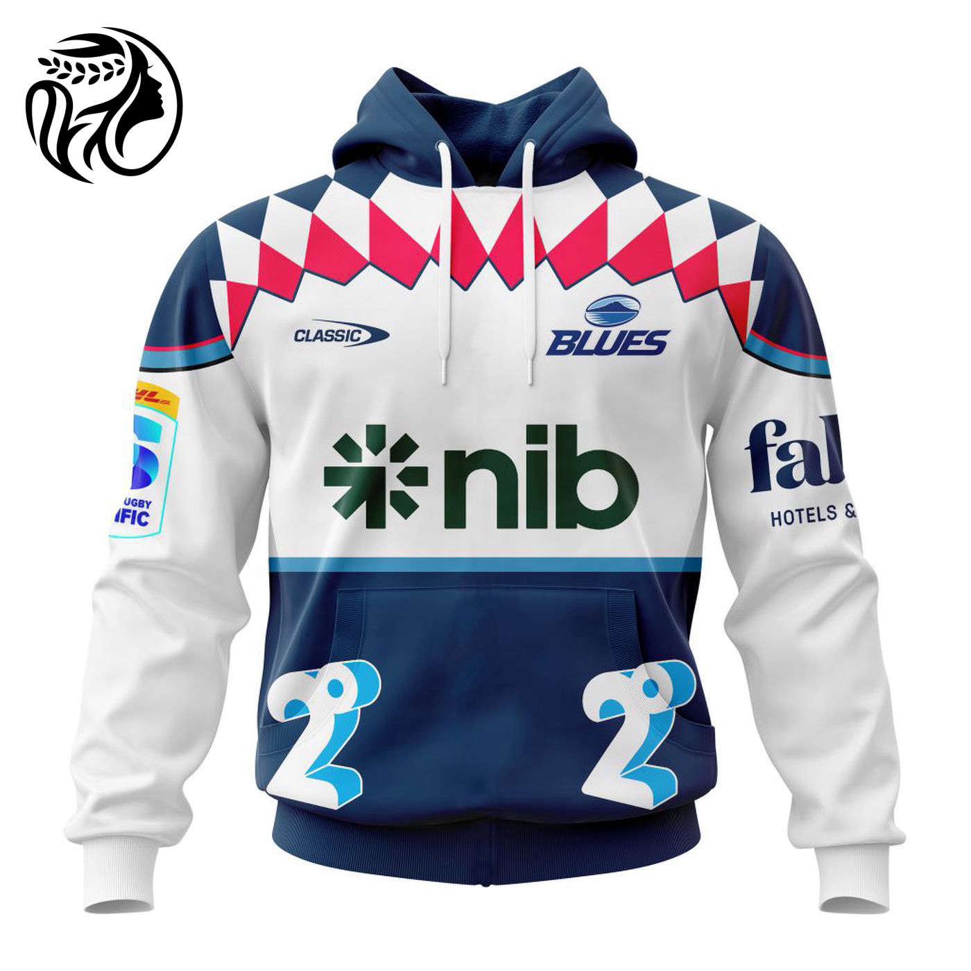 Super Rugby Auckland Blues Personalized 2024 Heritage Kits 3d Printed Hoodie 3d Printed Hoodie